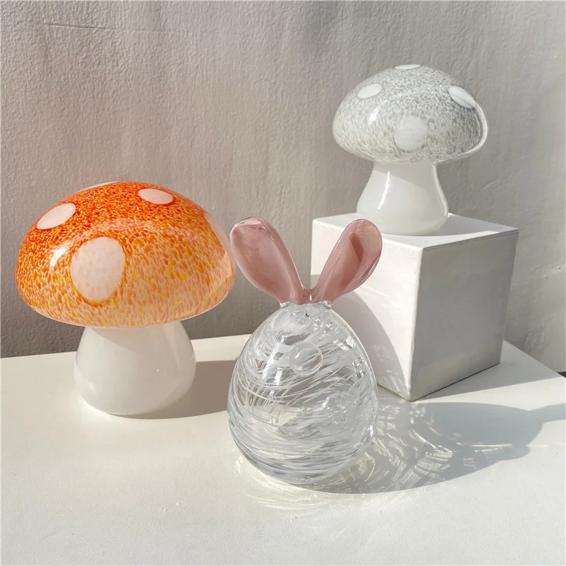 

Pure handmade glazed ornament, cute mini mushroom ornament.