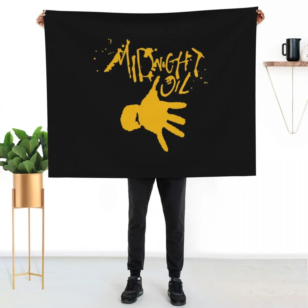 

The Midnight Painting with Oil Throw Blanket Outdoor Soft Blanket for Picnic Beach Camping