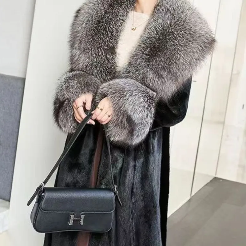 Women's Autumn/Winter Top Coat Faux Fur Fur Collar Eco-friendly Luxurious New Simple Comfortable Advanced Soft Niche Versatile