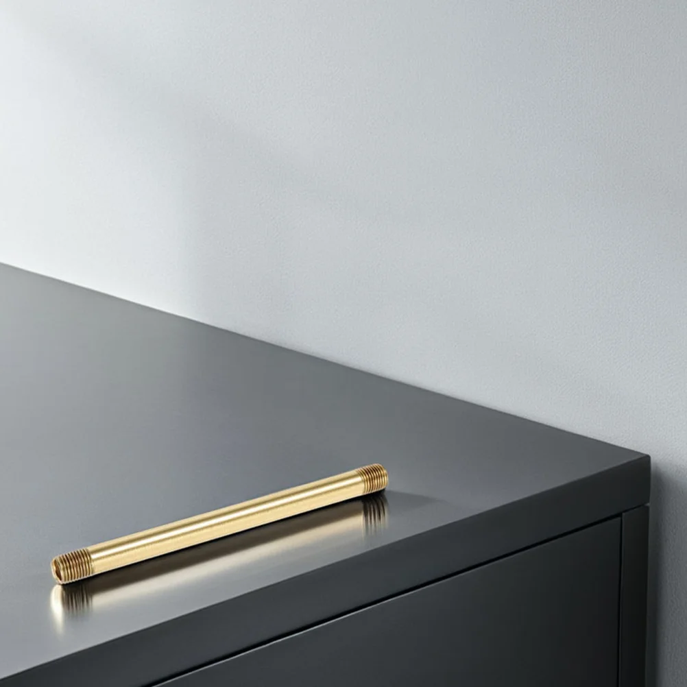 2Pcs Copper Threaded Lighting Fixture Tube M10 Straight Stem for Wall Lamp DIY Home Decor Rod Replacement Parts