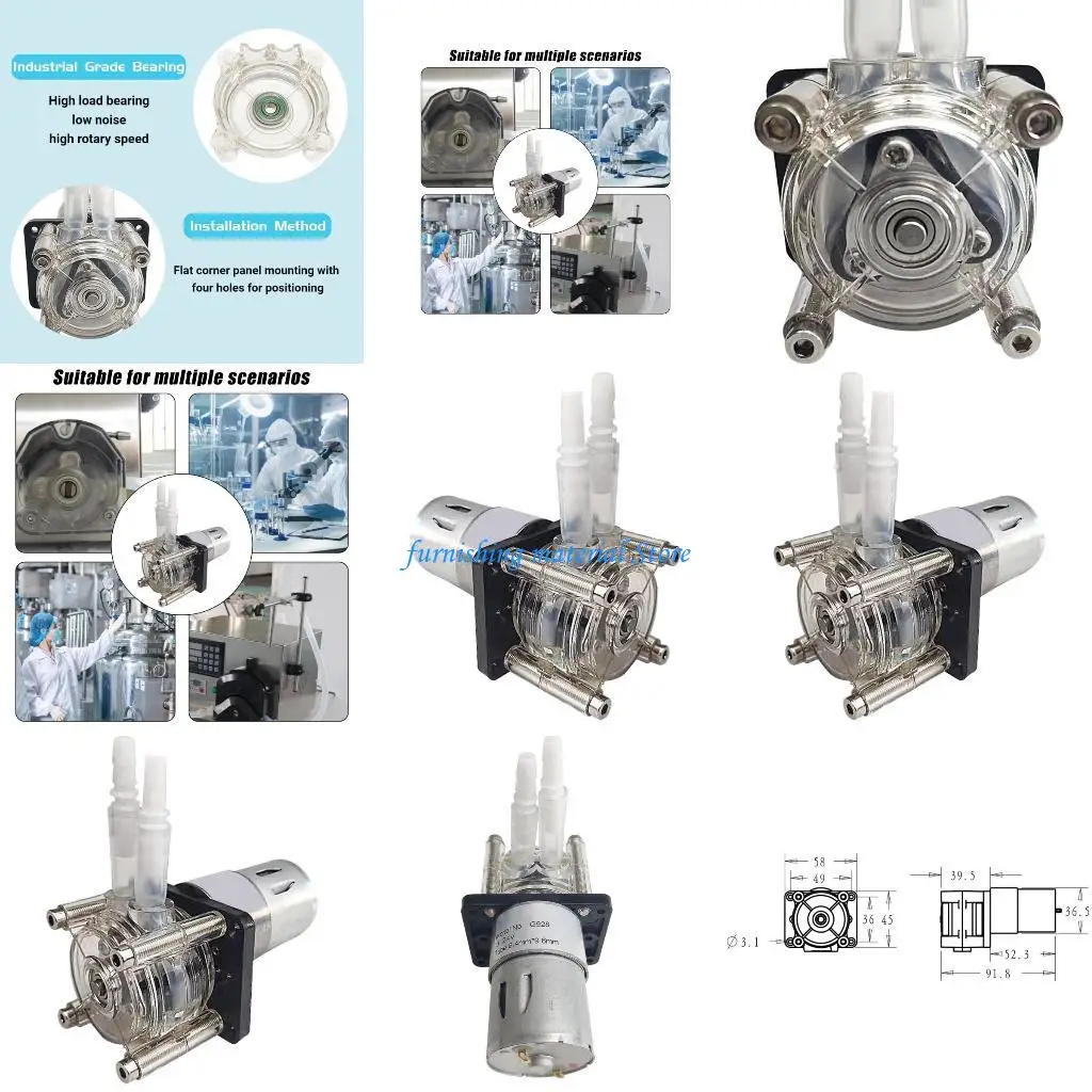 

Y5GD 24V Industrial Peristaltic Metering Vacuum Miniature Dosing Large Ball Bearing Liquid Dosing Pumps Enduring