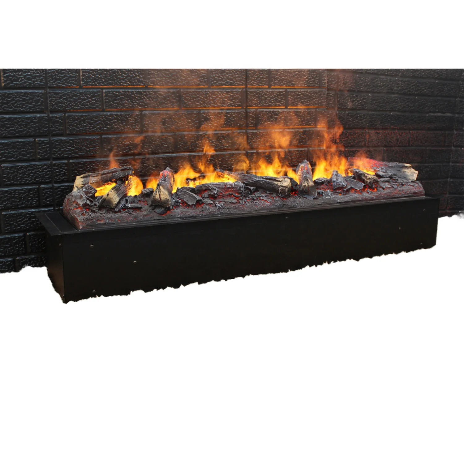 Modern 1000mm Electric Indoor Electronic Fireplace Decorative Metal Base French Flame Firewood Simulation For Household Use