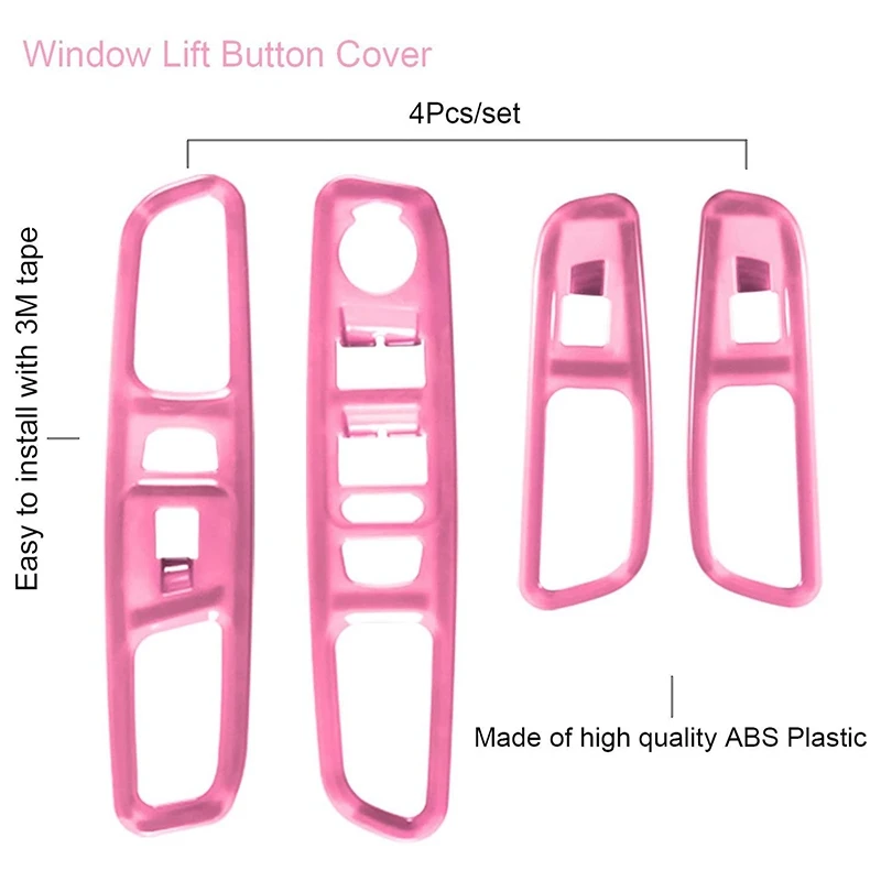 31Pcs Car Interior Accessories Decoration Set for 2015-2020 (Pink)