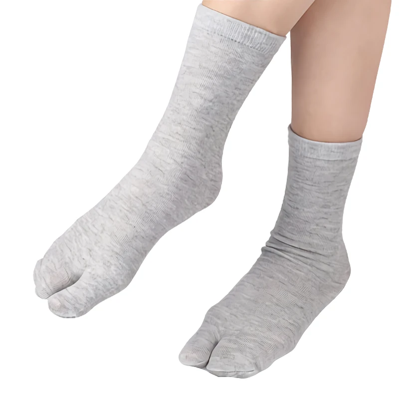 2pieces=1pair Two-Toe Full Socks Foot Care Sweat-Absorbent Breathable Comfortable Valgus Corrector Orthopedic Shoes Separator