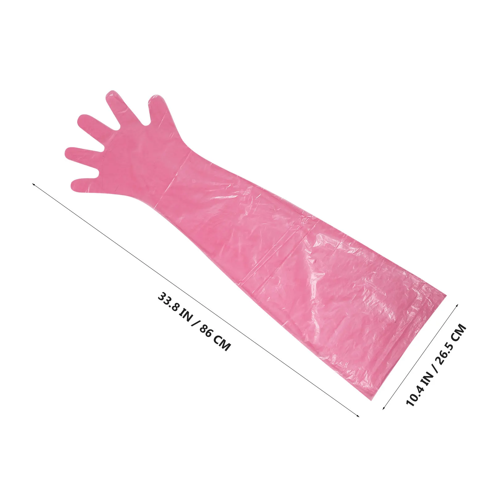 100Pcs Veterinary Long Arm Gloves Disposable Shoulder Length Waterproof Full Arm Protection for Animal Handling Field Dressing