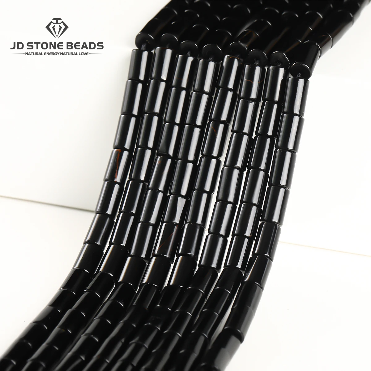 

6x9mm Natural Black Tourmaline Cylinder Shape Bead Loose Spacer Tube Bead for Jewelry Making Diy Necklace Bracelet Accessory