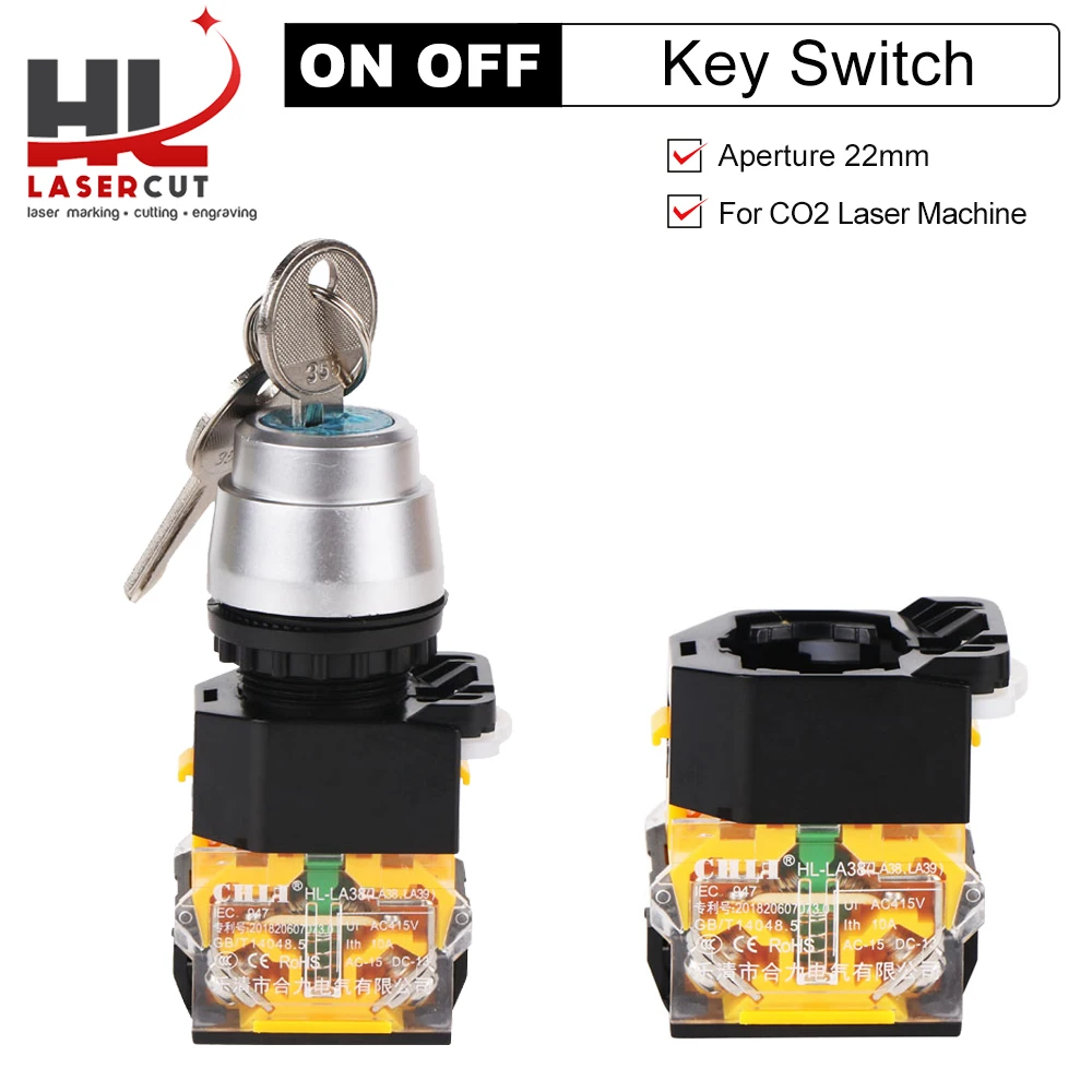 HL 1060 Laser Engraving Machine Key Switch Safety Cutting Machine With Two Keys