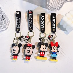 High quality Mickey Minnie silicone doll creative cute pvc key chain car key chain pendant small gift