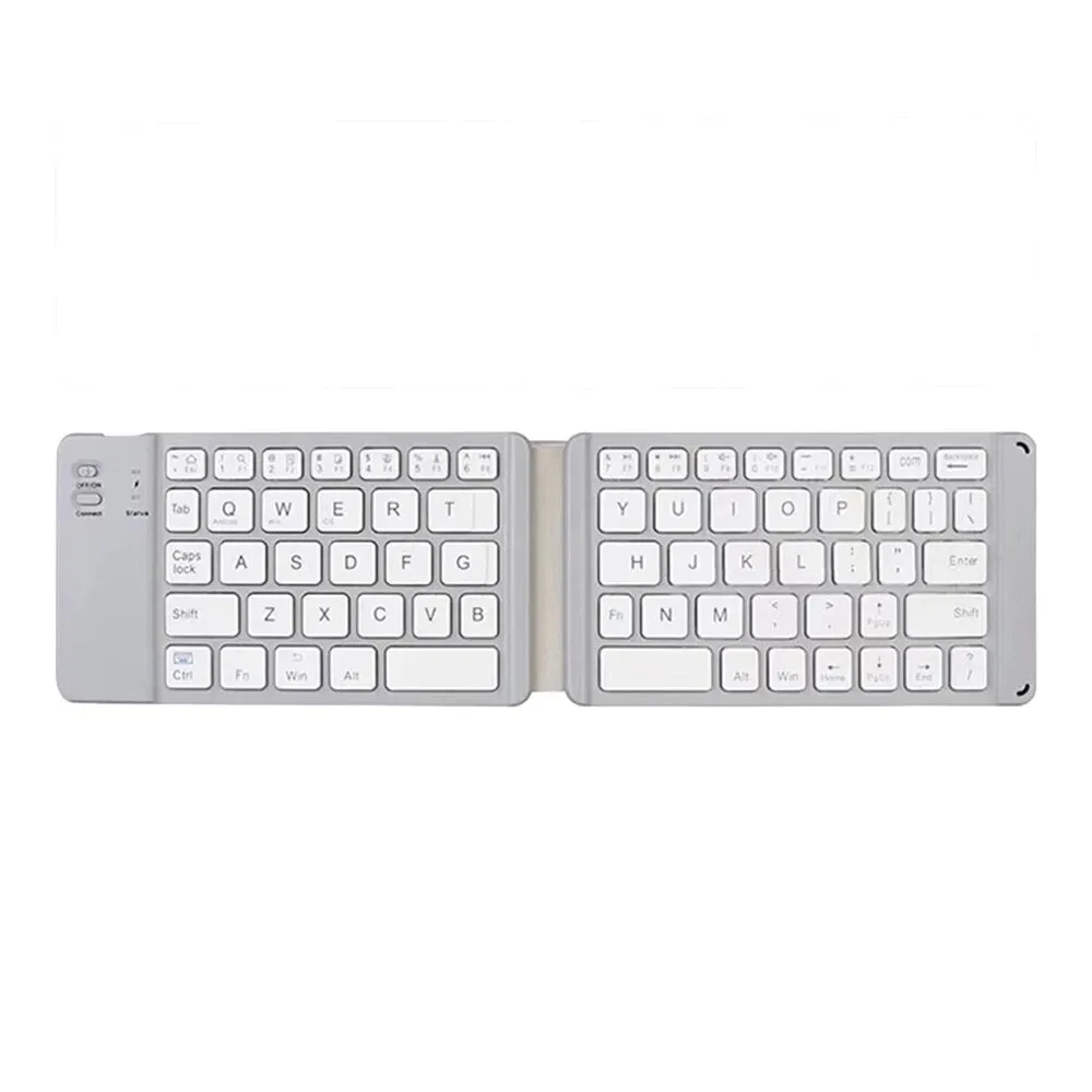 

Slient Wireless Folding Keyboard Mini Rechargeable Bluetooth Keyboard Portable Slim Design Foldable Keyboard Office