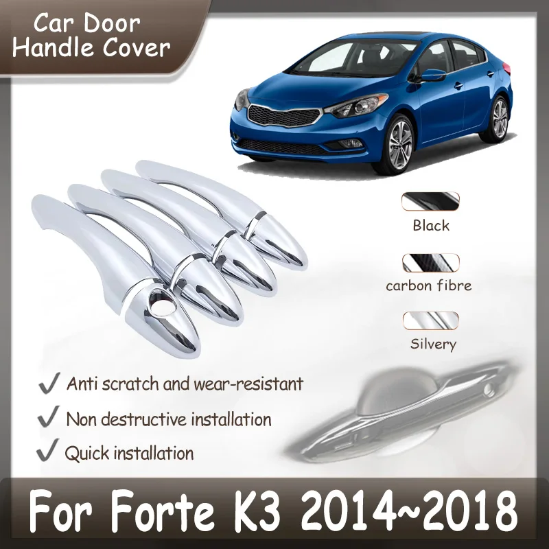 

Крышка дверной ручки для Kia Forte K3 Cerato YD 2014 ~ 2018 2015 2016 2017 хромированная дверная Наружная ручка Стайлинг автомобильные аксессуары стикер