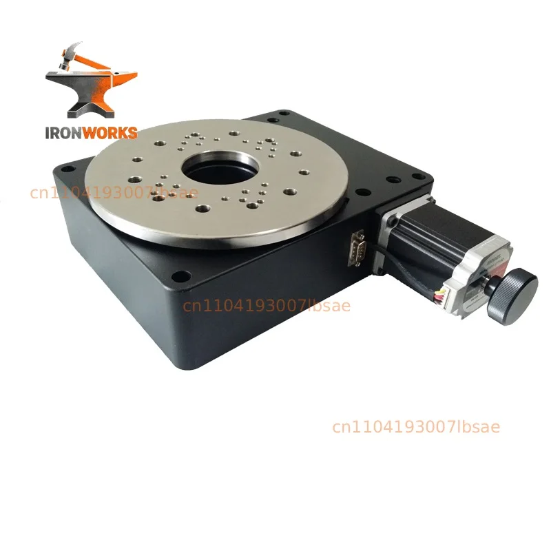 PT-GD204 high-precision electric rotary table 360 degree rotation, worm gear, indexing plate, size 200mm ratio 180:1