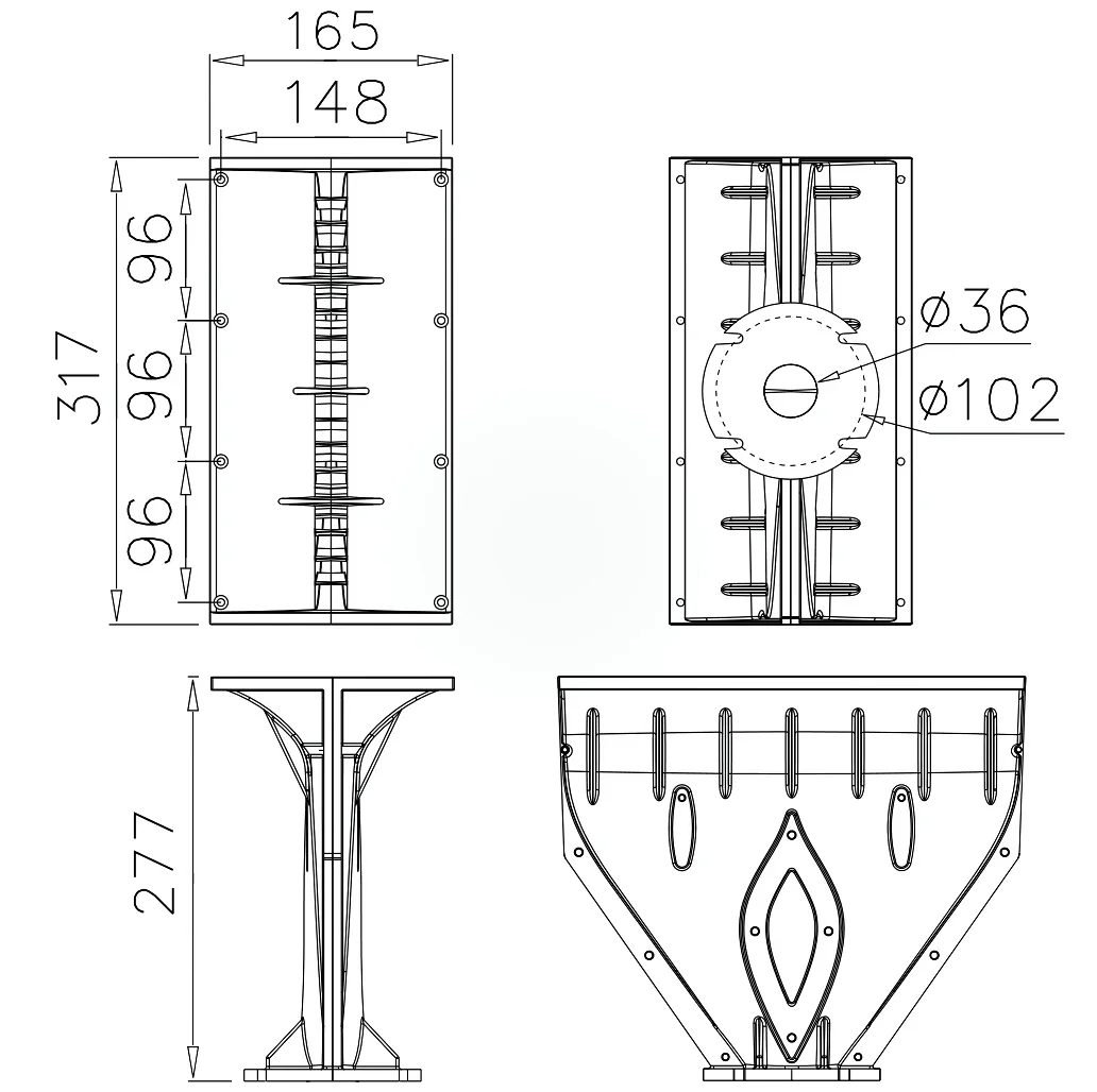 Größe 318L*165W*275H, Hals: 1,4 Zoll Live-Sound-Lautsprecherhorn – Detail 7