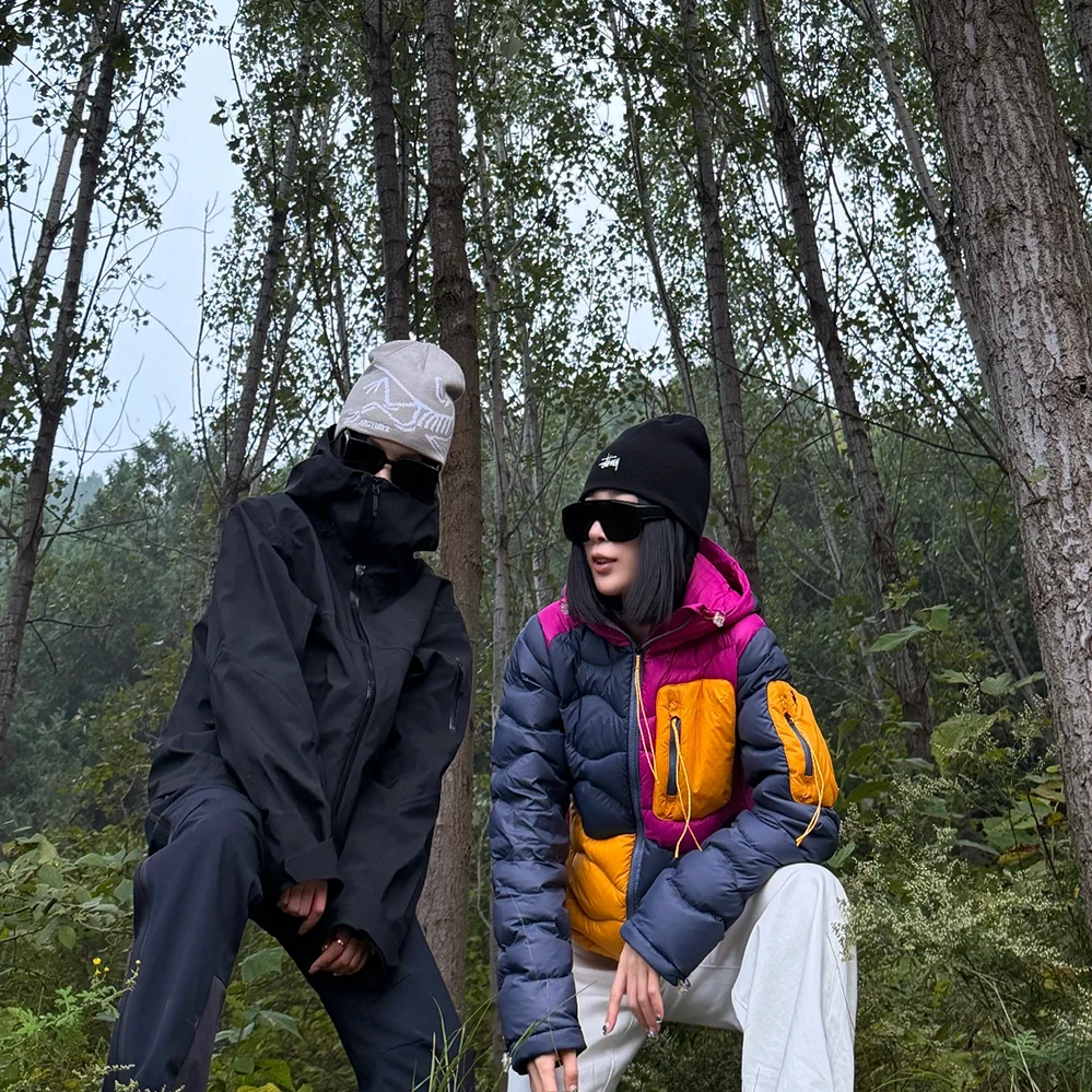 

Lightweight Outdoor Bread Hat Cotton Jaet Youth Casual Stand Fit Long Sve Pure Color Hooded Coat for Couples