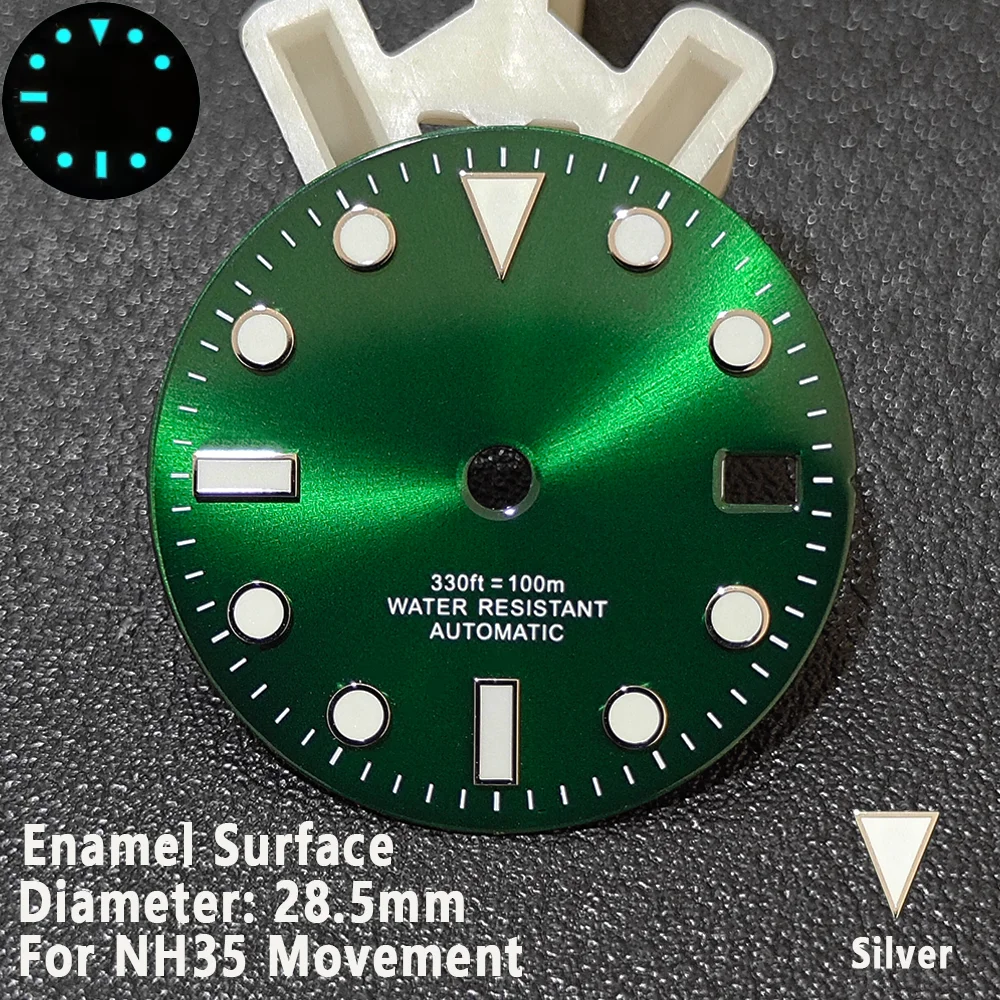 

For NH34 NH35 Watch Dial 12.5mm NH34 NH35 NH36 Watch Hands 28.5mm BGW9 Blue Luminous Dial For NH34 NH35 Mechanical Movement