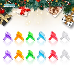 50pcs Ceramic Christmas Tree Replacement Lights Bulbs Lights Medium MultiColor Butterflies/Bowknot Peg Country Art Noël Supplies