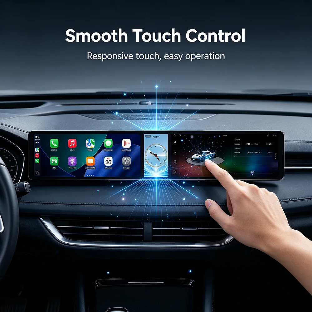 Dual 12.3 Inch Triple Screen Car Radio For UAZ Patriot 2016-2025 CarPlay Android Auto GPS Navigation BT5.0 Multimedia Player