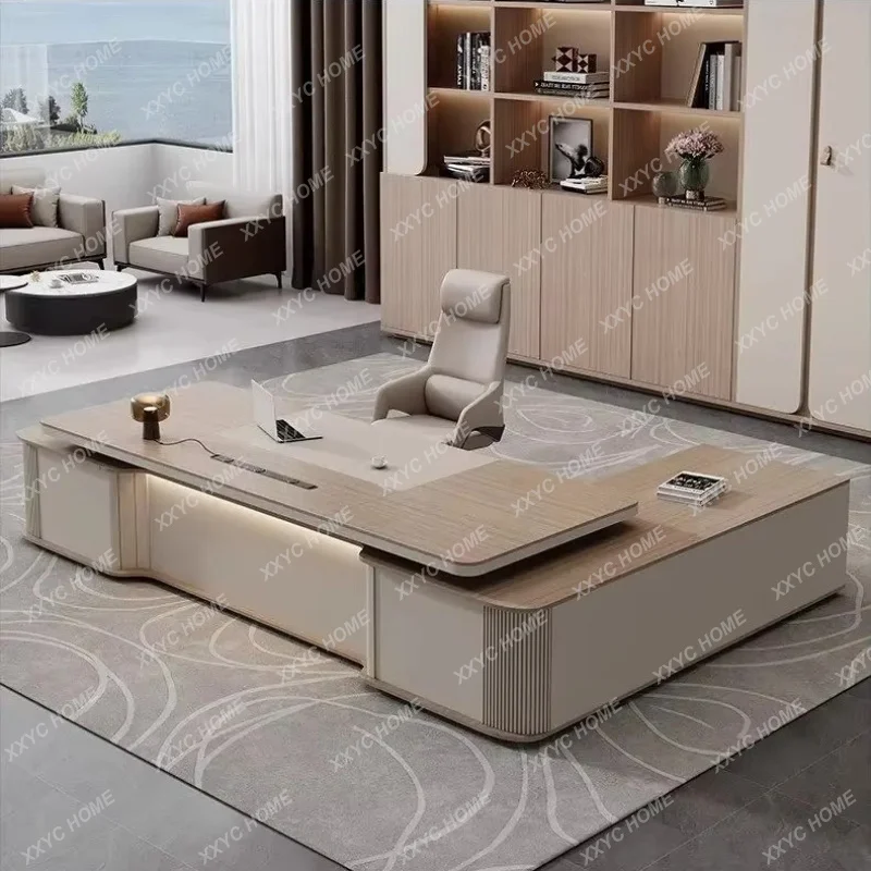 XXMulti Functional Minimalist Design Office Table Modern High-end Luxury Computer Desk Boss Manager President Office Furniture