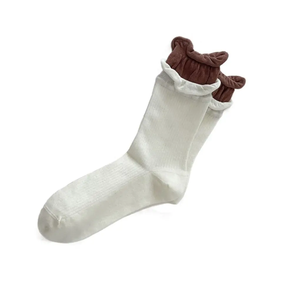 

Гетры из ангоры, красные цветные чулки, бесшовные без костей, средние носки-трубы, носки из чистого хлопка с ворсом, подарок