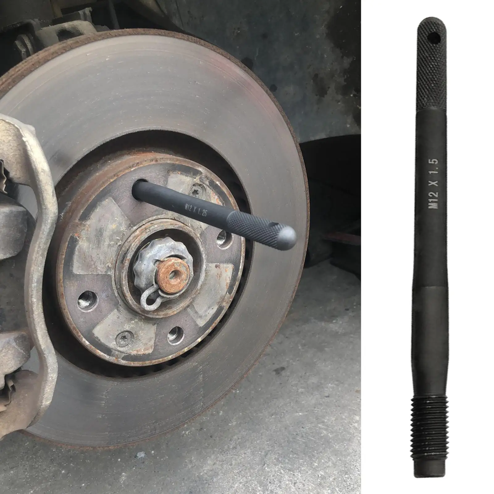 

Черный стальной установочный болт-шпилька M14x1.25 для колесных дисков, инструмент для автомеханика, для установки шин и колпаков на колеса