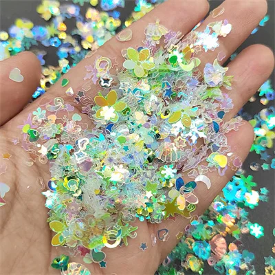 Kristall Nagel Pailletten gemischt Stern Herz Blume Flocken gillter Pailletten Pailletten Pailletten für Nägel Kunst Maniküre Hochzeit Dekor Konfetti