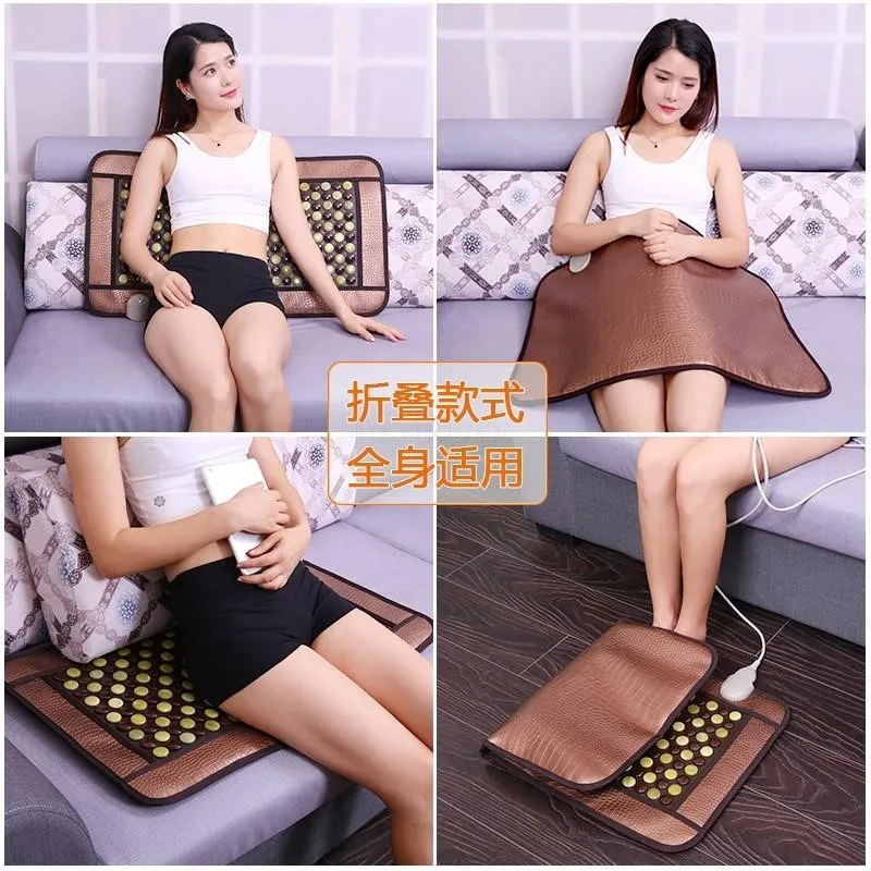 220V healthcare Korea germanium tourmaline massage mat Mix jade mattress electric heating therapy pad cushion best 45x80cm