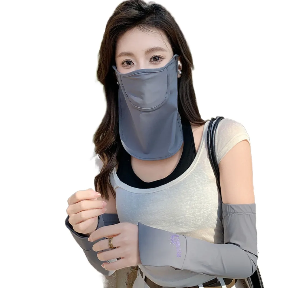 protecao-uv-verao-conjunto-de-protecao-solar-cor-solida-a-prova-de-poeira-verao-gelo-manga-protecao-facial-respiravel-protetor-solar-capa-facial