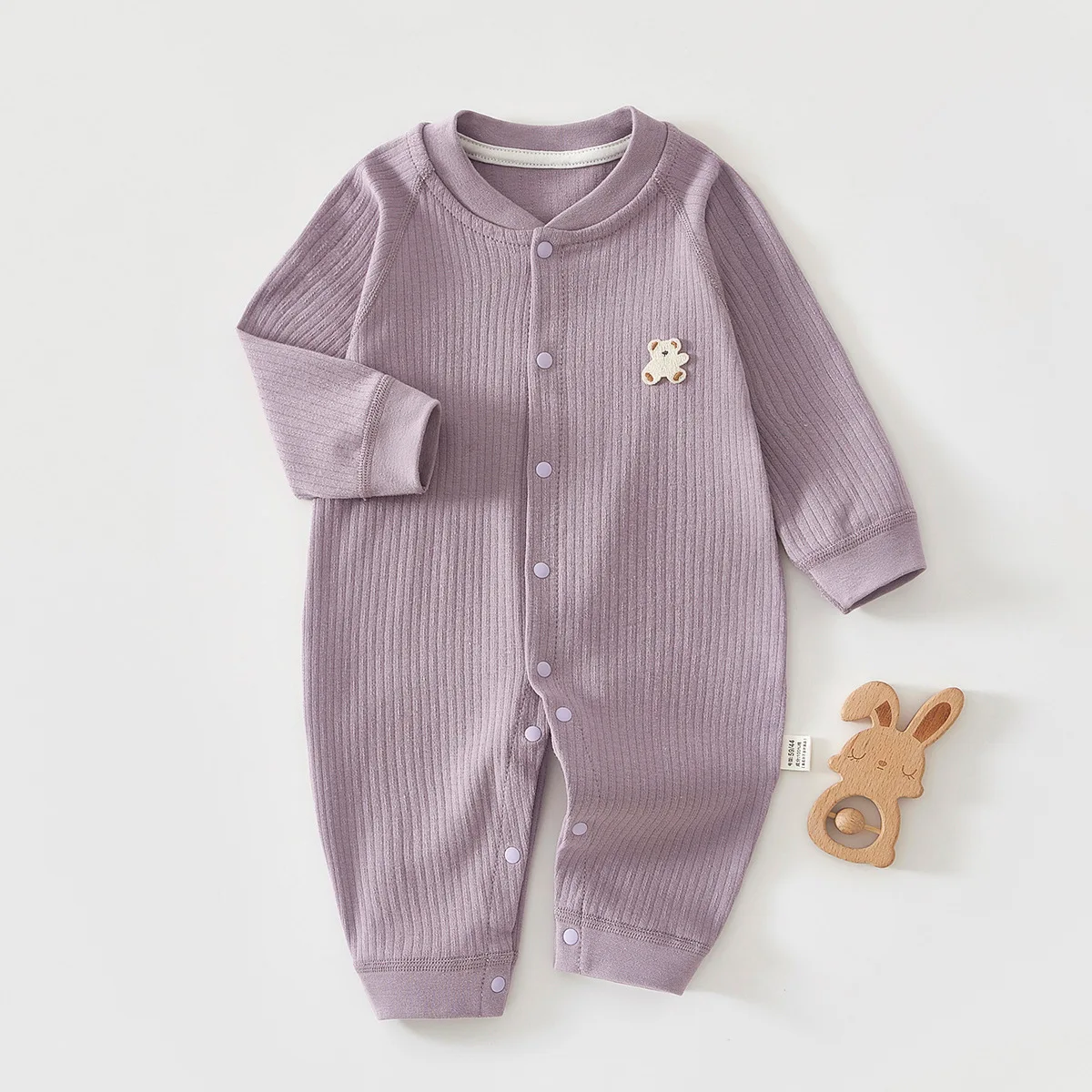 2026 نمط جديد طفلة جمبسوت من القطن الخالص صبي طفل ملابس كاجوال عالية الجودة 0-18 أشهر الوليد الرضع اليومية ارتداءها