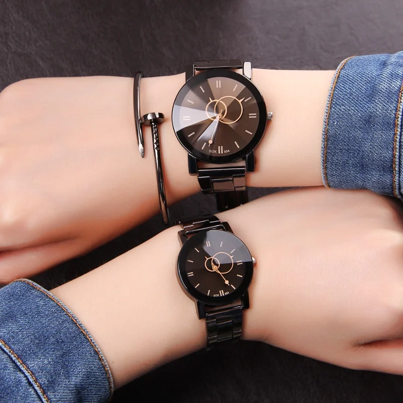 

Kegllect Simple Fashion Trend Male Female Quartz Steel Band Couple Watch Birthday Commemoration Day Valentine's Day Gift