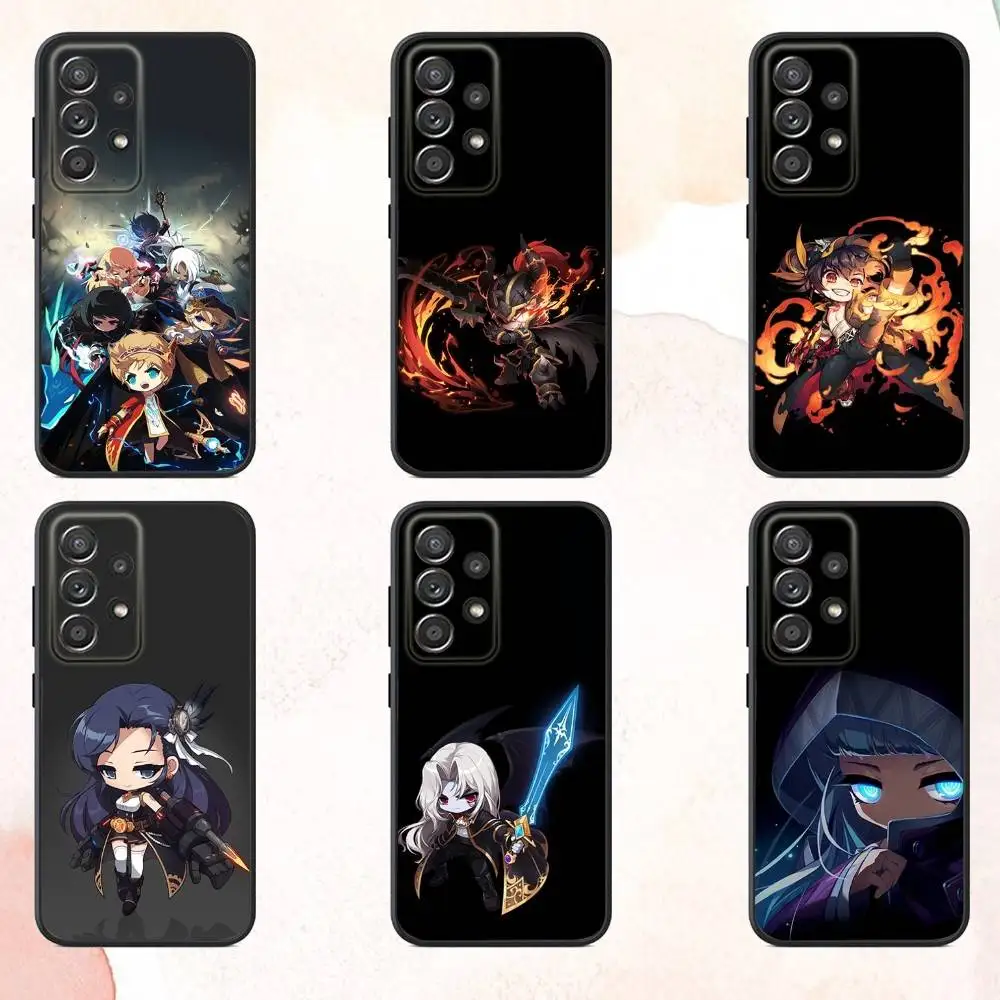 

M-Maplestory-S Game Phone Case For Samsung S25,S24,S21,S22,S23,S30,Ultra,S20,Plus,Fe,Lite,Note,10,9,5G Black Cover
