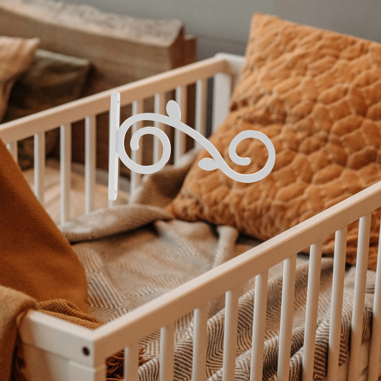 

Wooden Crib Fixed Holder Durable Stable Crib Hanging Arm Bracket Bed Bell Holder Baby Nursery Accessory Baby Fixed Spinner