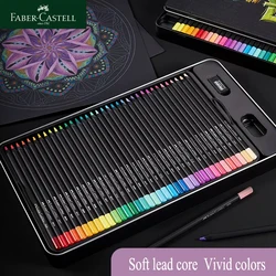 Faber Castell Black Edition 24/48/72 Oil Color Pencil Black Wood Soft Colored Pencil Kits For Color Drawing Pencil Art Supplies