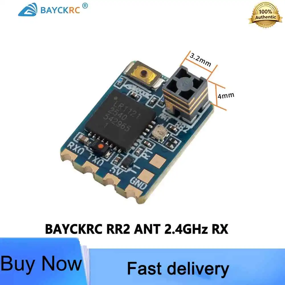 BAYCKRC RR2 ANT 2.4G RX Built-in 3.7 dBi Pagoda Antenna LR1121 for Quadcopters and FPV Racing Drones RC Parts