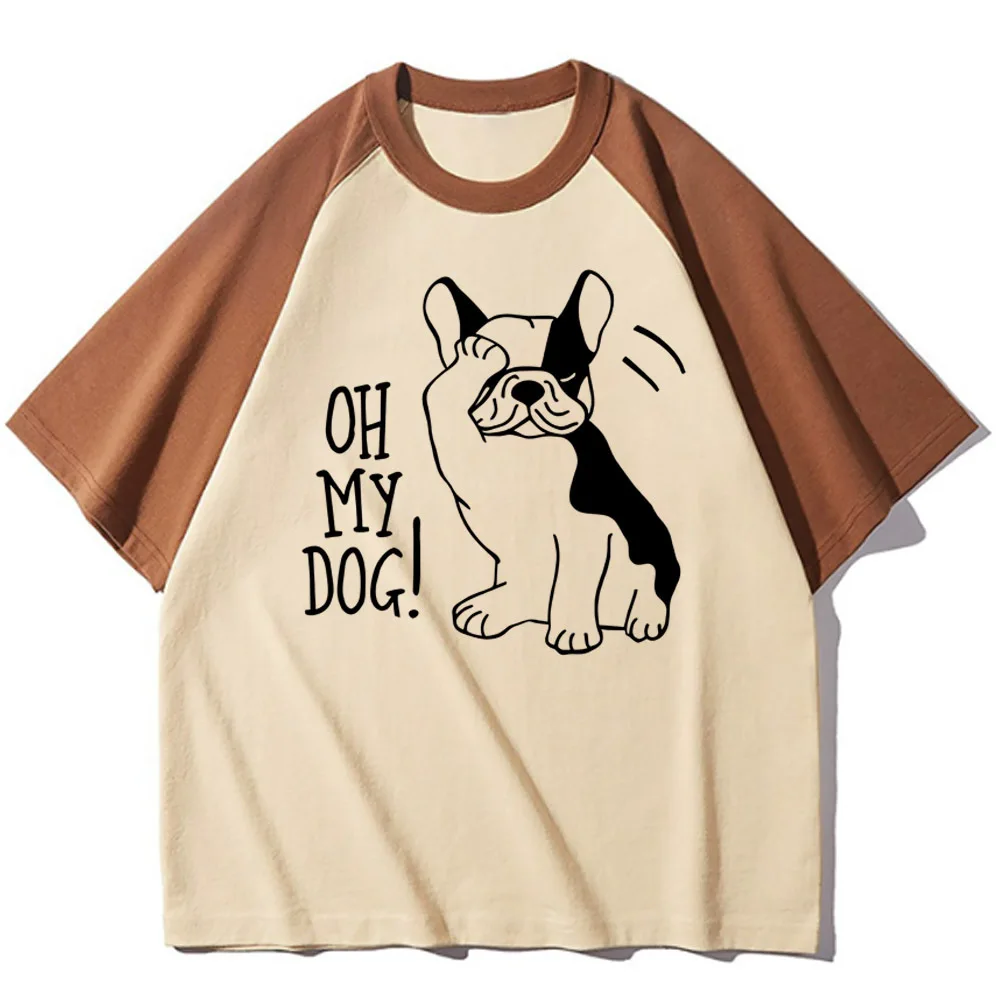 Pug top women Y2K t shirt female harajuku designer graphic clothing