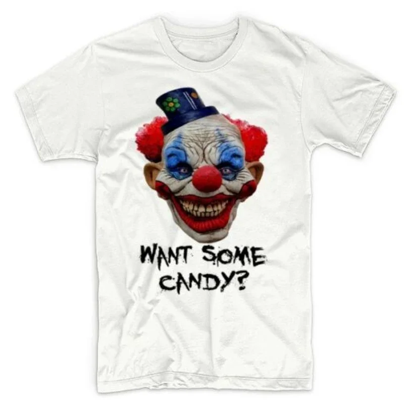 

Evil Scary Horror Creepy Clown Halloween Gift T Shirt 100% Cotton Short Sleeve O-Neck Casual T-shirts Loose Top New Size S-3XL