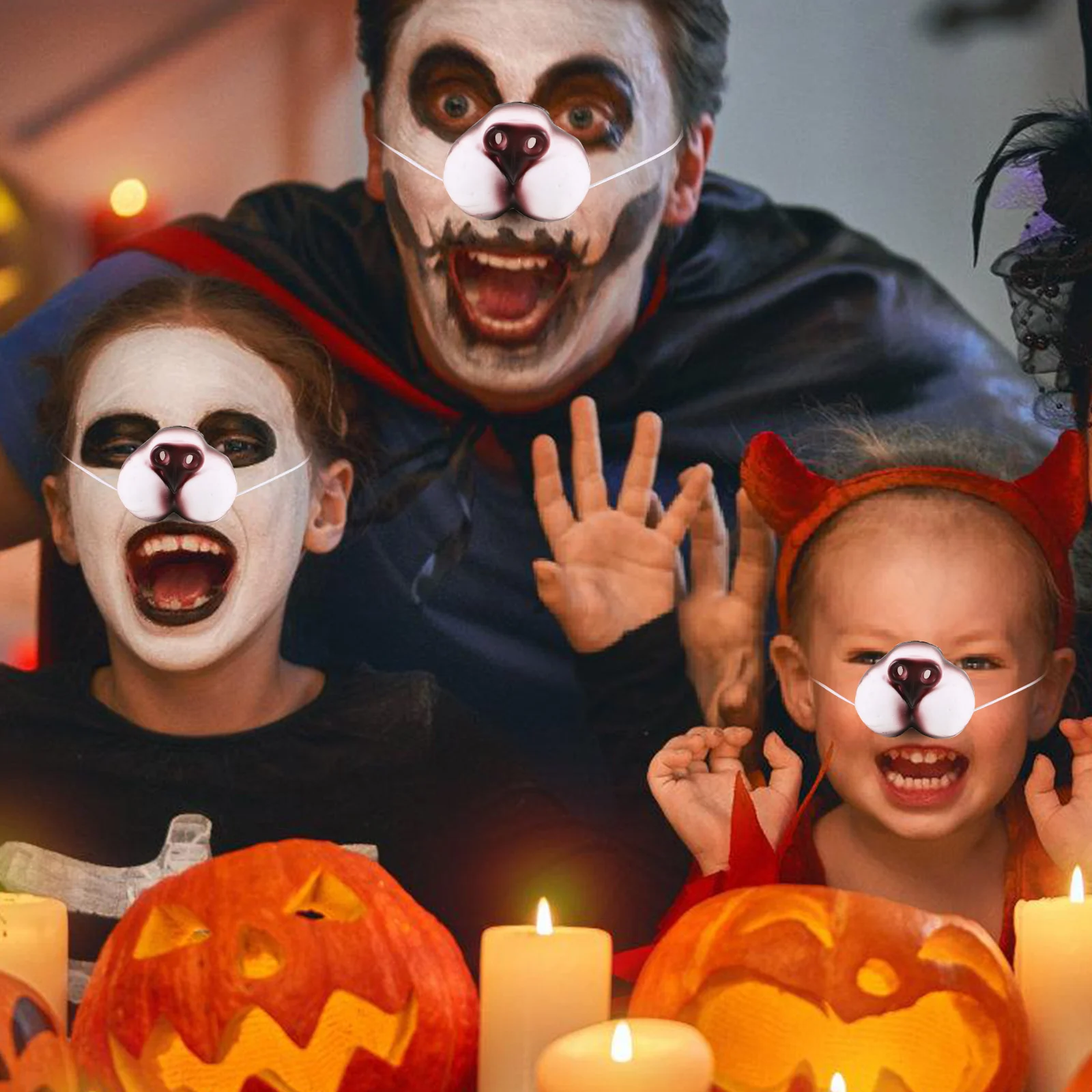 고양이 코 액세서리 재미있는 생생한 시뮬레이션 고양이 코 할로윈 가면 파티 코스프레 동물 의상 소품 탄성 밴드