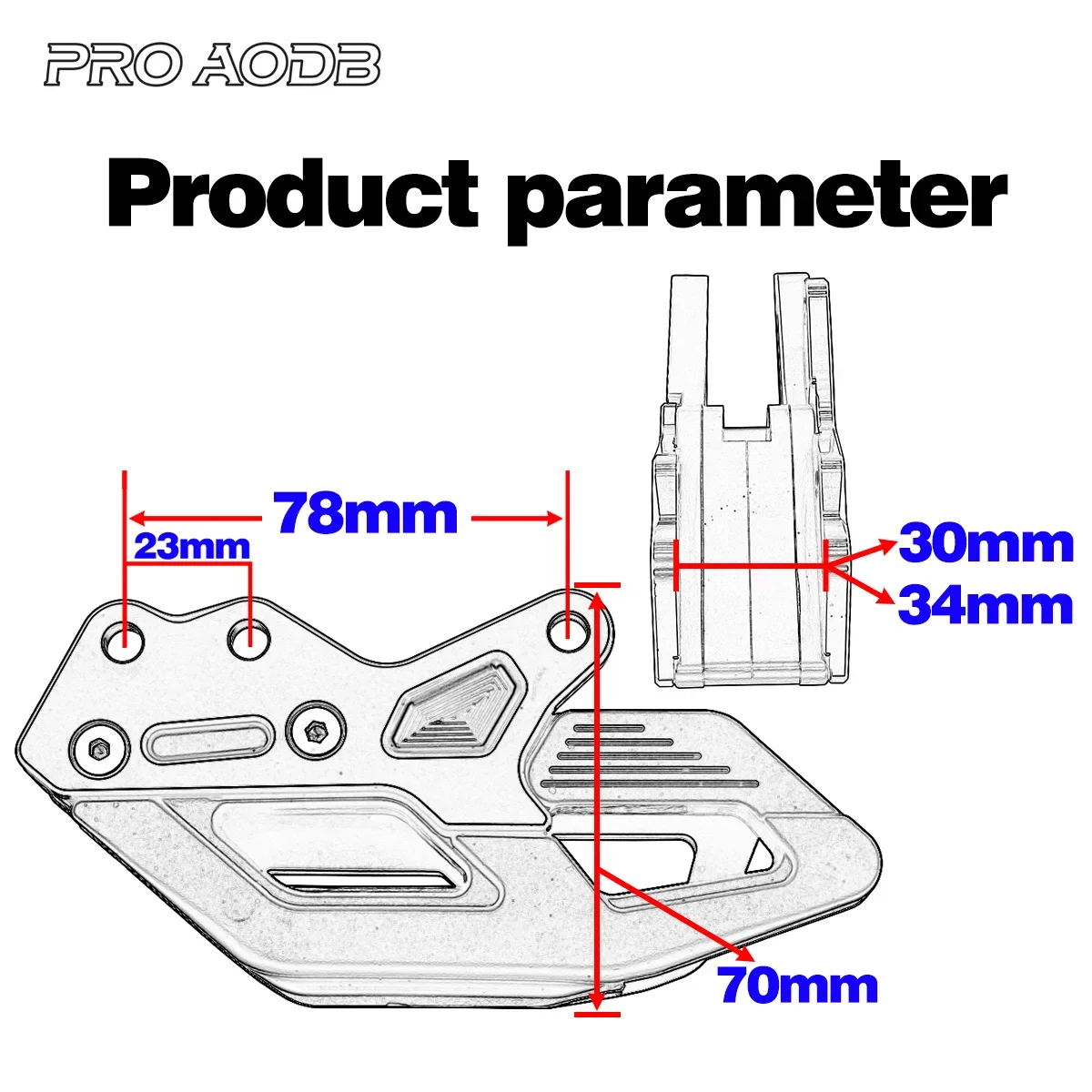 Duurzame Motocross Accessoires Aluminium Chain Guide Guard Voor Honda CRF250R CRF450R CRF250X CRF450X CRF250RX CRF450RX 450L