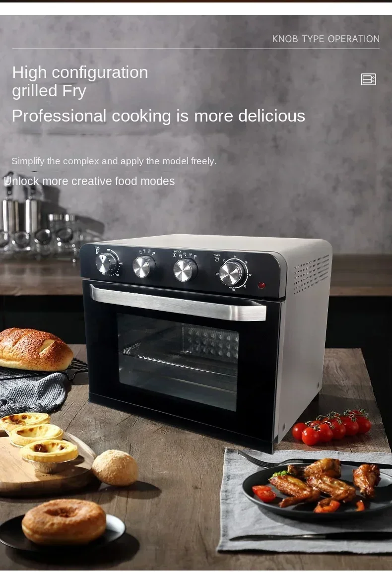 Smart Control 36L Large Capacity Digital Air Fryer Oven for Kitchen for Home Use-Pizza & Baking