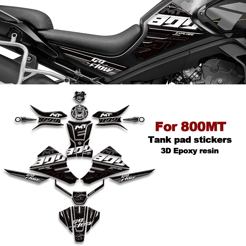 

For CFMOTO 800MT 800 MT Explore Touring Adventure 3D Motorcycle Side Tank Pad Sticker Knee Protector Anti Slip Decal Accessories