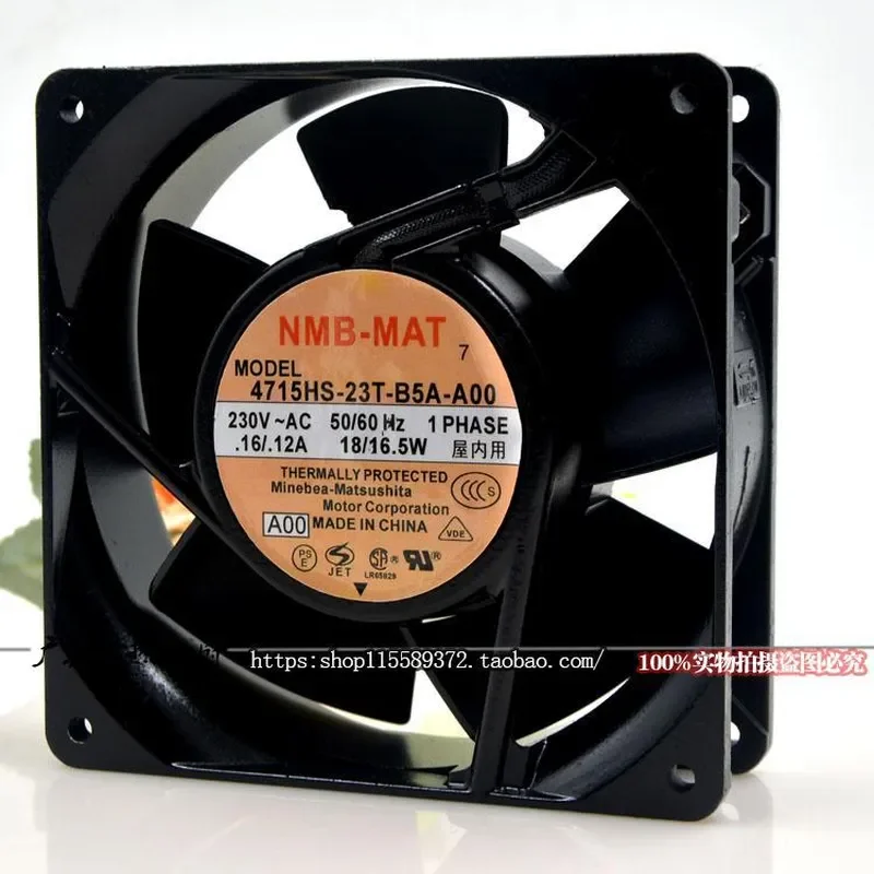 for NMB 4715HS-23T-B5A-A00 230V 18W AC Cabinet Silent High Temperature Cooling Fan