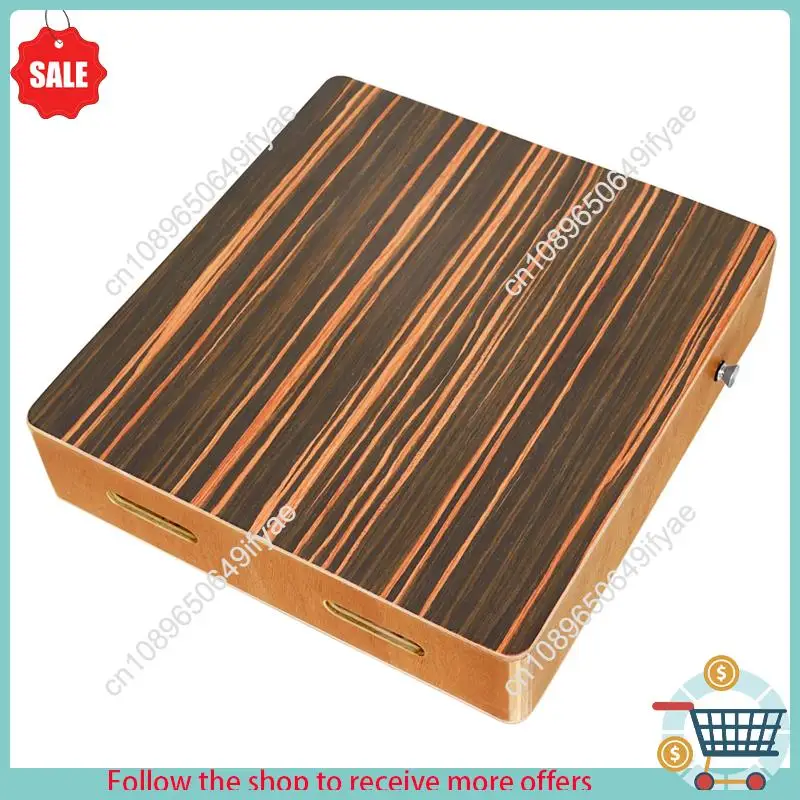 

Y67A-компактный портативный дорожный барабан с регулируемым ремешком, плоский ручной ударный инструмент из черного дерева