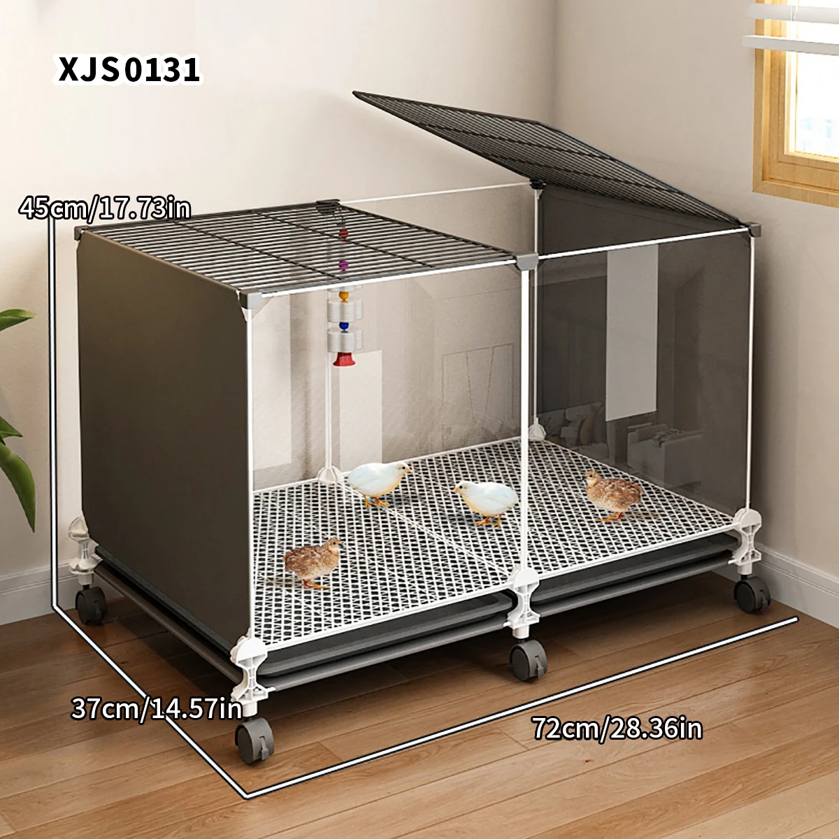 

Курятник для домашнего использования с видимым подносом для унитаза, большая клетка для разведения, куриное гнездо, клетка для утки, проволочной сеткой, балконным уличным курятником для птицы