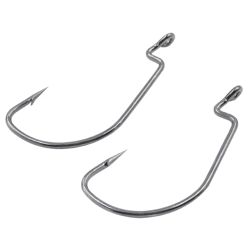 OUTKIT 10Pcs/Lot High-Carbon Steel Fishing Hooks Crank Hook Lure Worm Pesca For Soft Bait Tackle High Quality Accessories view 2