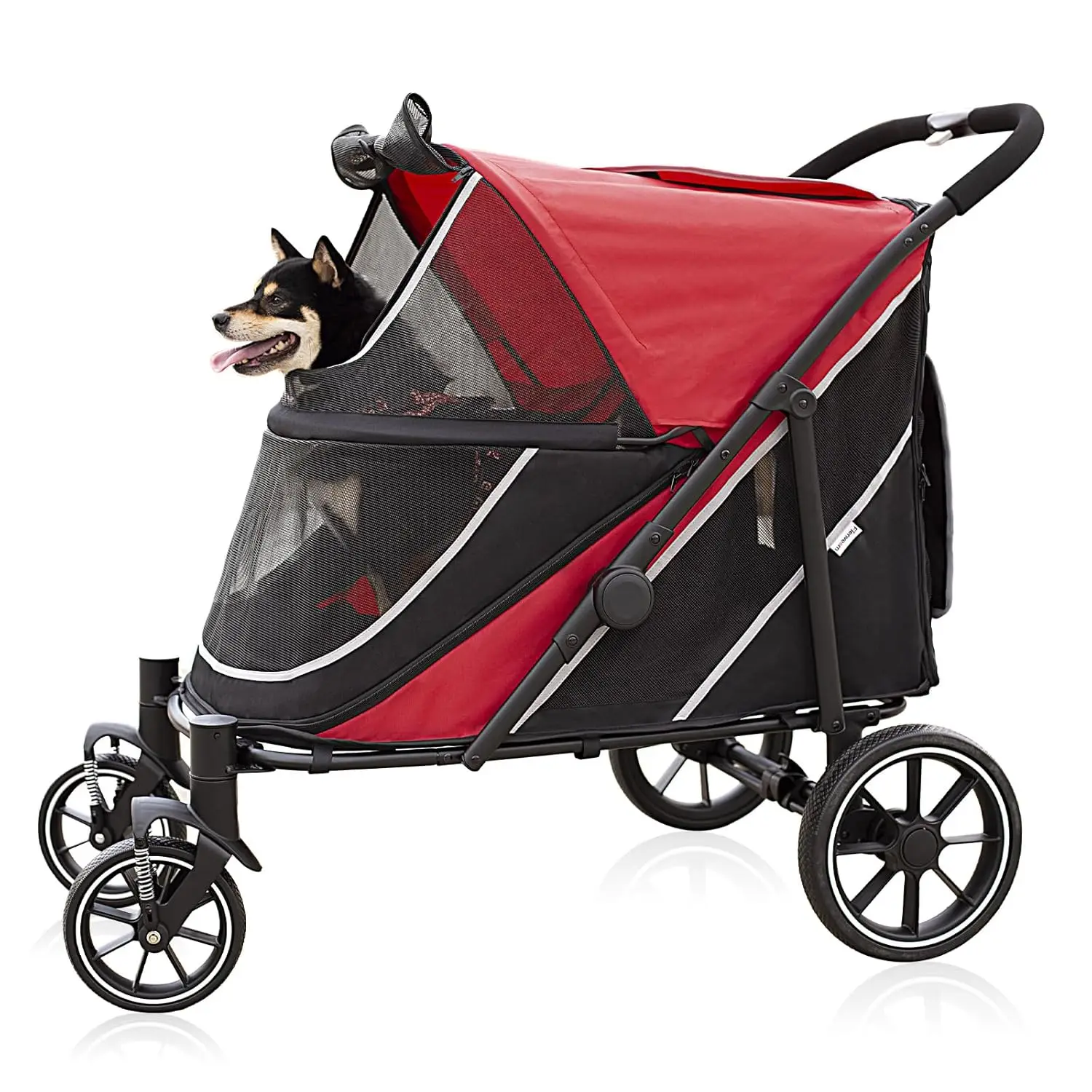 

Dog Stroller for Medium/Large Dogs One-Click Folding, Extra Large Pet Stroller for 2 Dogs with Storage Pocket &, Customized