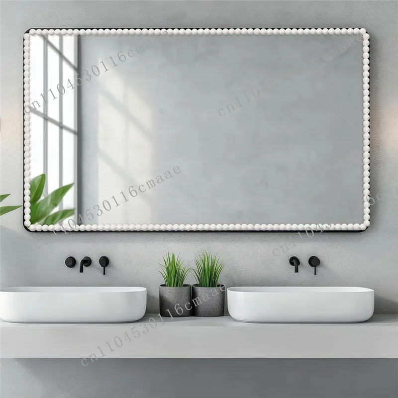 New A84E Bathroom Mirror Decorative Wall Decoration - Flexible Forming Edge Peel and Paste 10 Foot Pearl Wall Frame