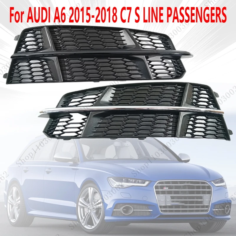 

Рамка противотуманных фар 4GD807647B 4GD807648B для AUDI A6 2015-2018 C7 S LINE PASSENGERS, внешняя декоративная рамка автомобиля