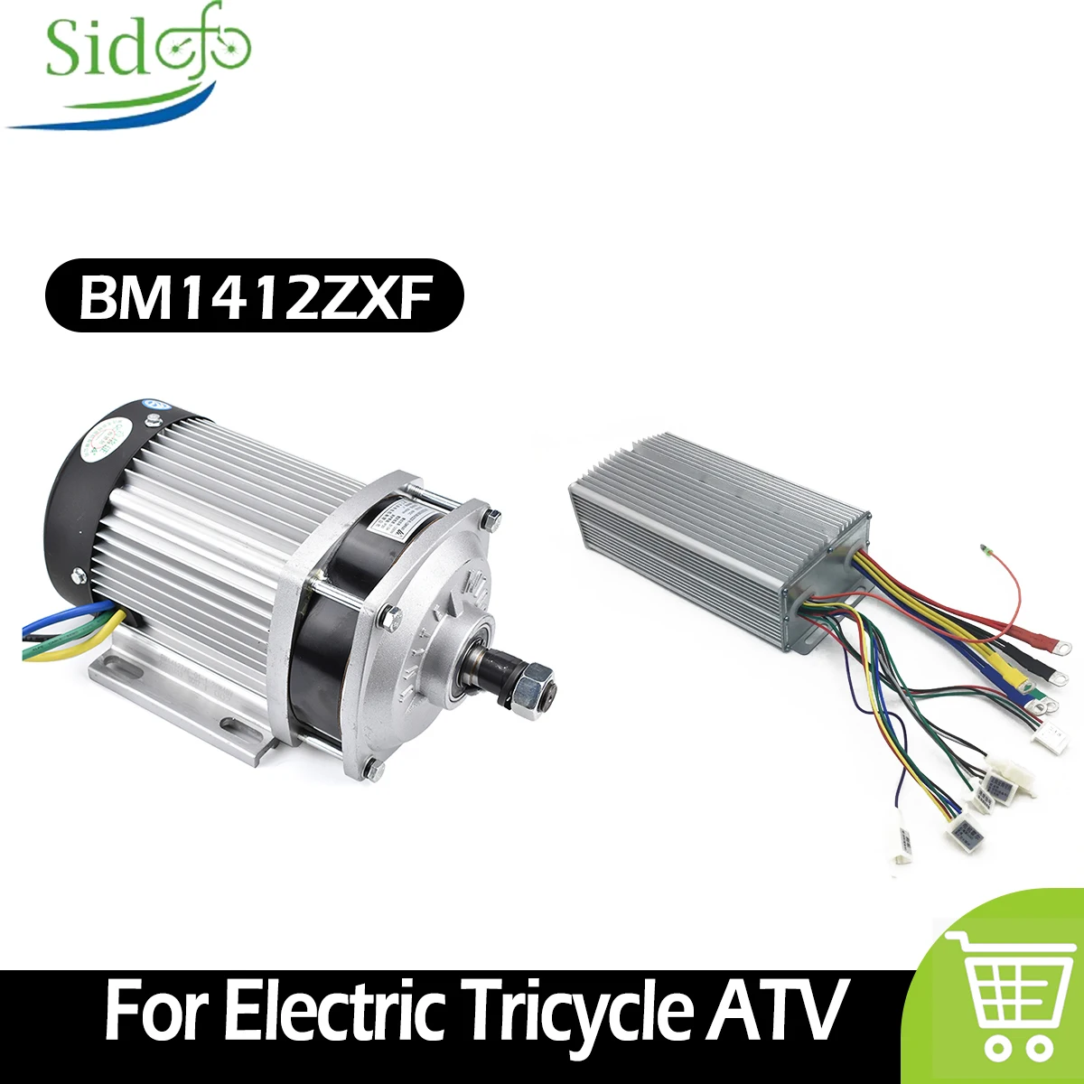 DC48V/60V/72V 1000W/1200W/1500W/2200W BM1418ZXF Permanent Magnet DC Brushless Geared Motor Electric Tricycle/DIY Accessories