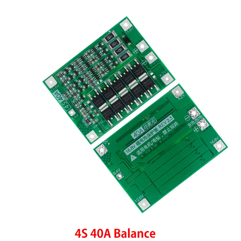 3S 4S 40A 60A Li-ion Lithium Battery Charger Protection Board 18650 BMS For Drill Motor 11.1V 12.6V/14.8V 16.8V Enhance Balance