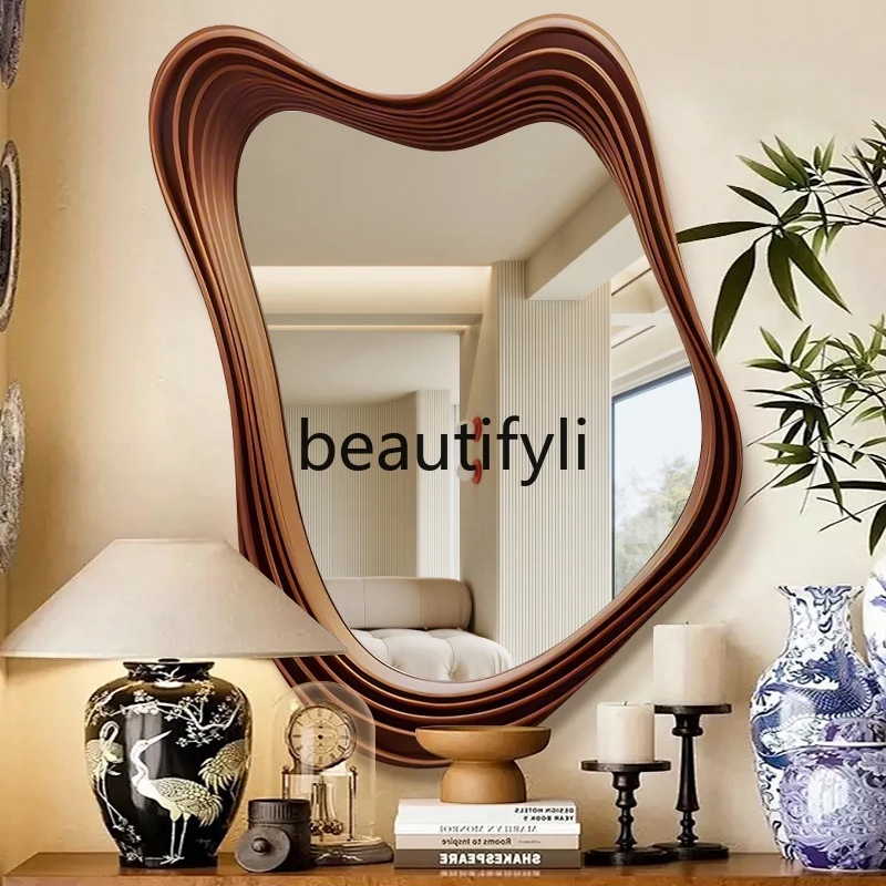 

French retro wall-mounted bathroom home toilet vanity mirror American wall-mounted