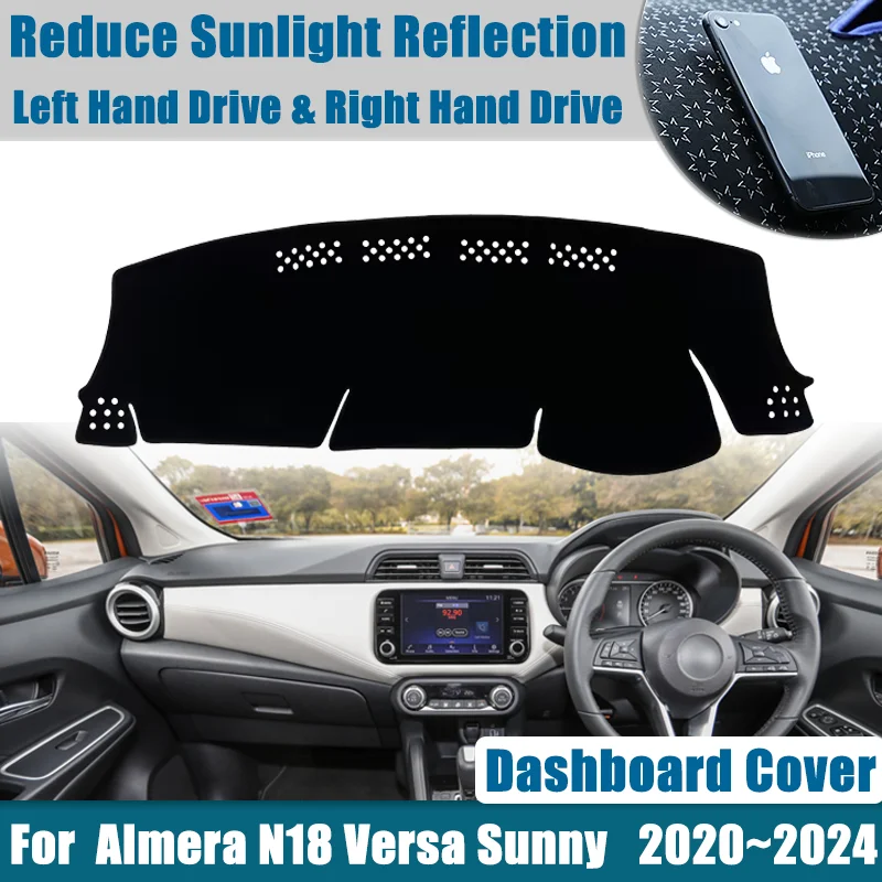 

Anti-Slip Mat Dashboard Cover for Nissan Almera N18 Accessory Versa Sunny 2020~2024 Dashboard Cover Pad Interiores Accessories