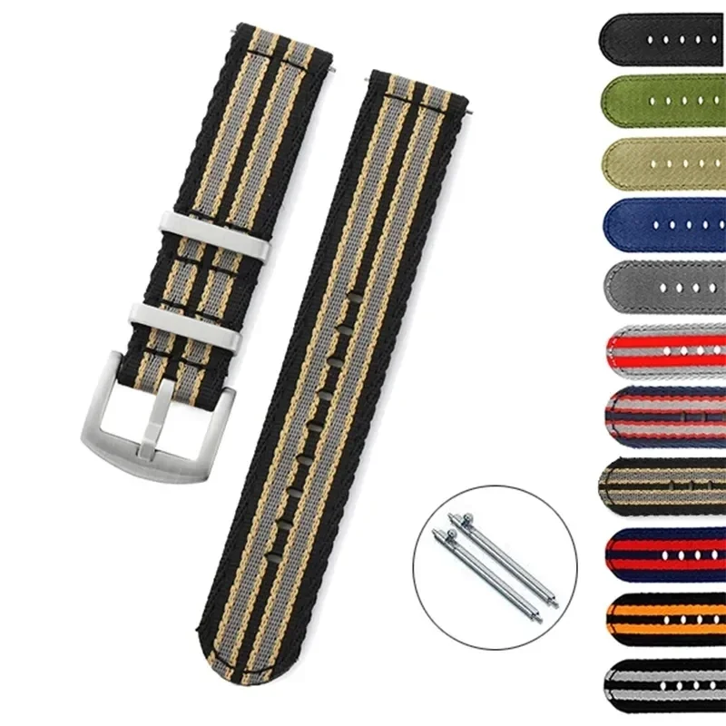 

Watch Strap 20mm 22mm Nylon Premium Smooth Soft Nylon Sport Replacement Band Fast Release Universal Canvas Bracelet Watchband